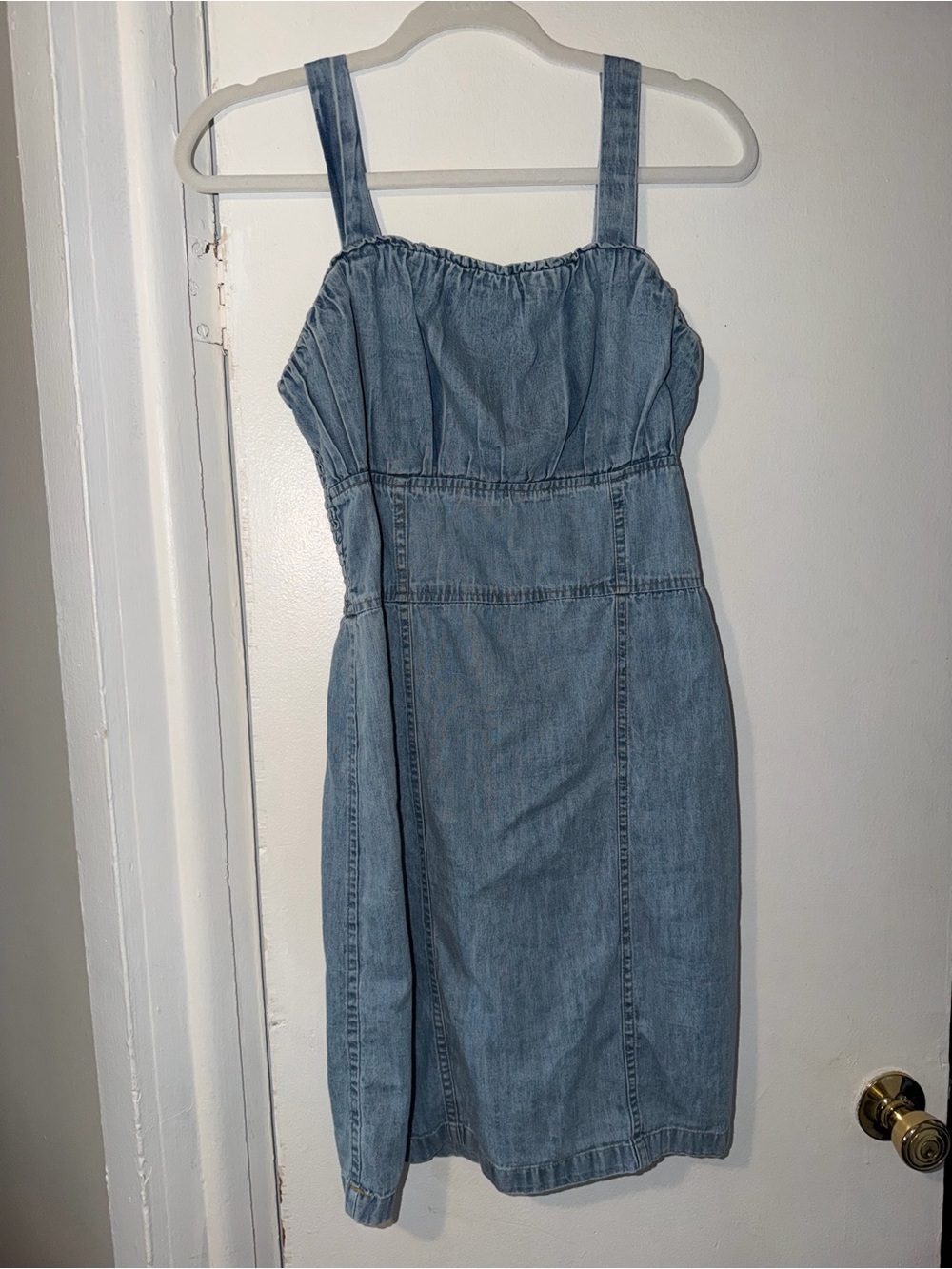 Denim Sheath Sundress - Light Blue